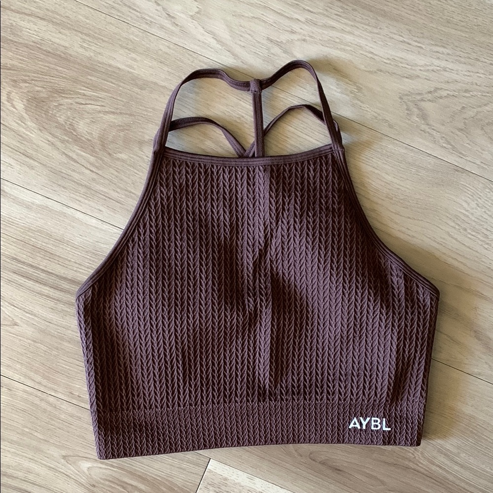 AYBL Brown Ribbed Sports Bra Intimates